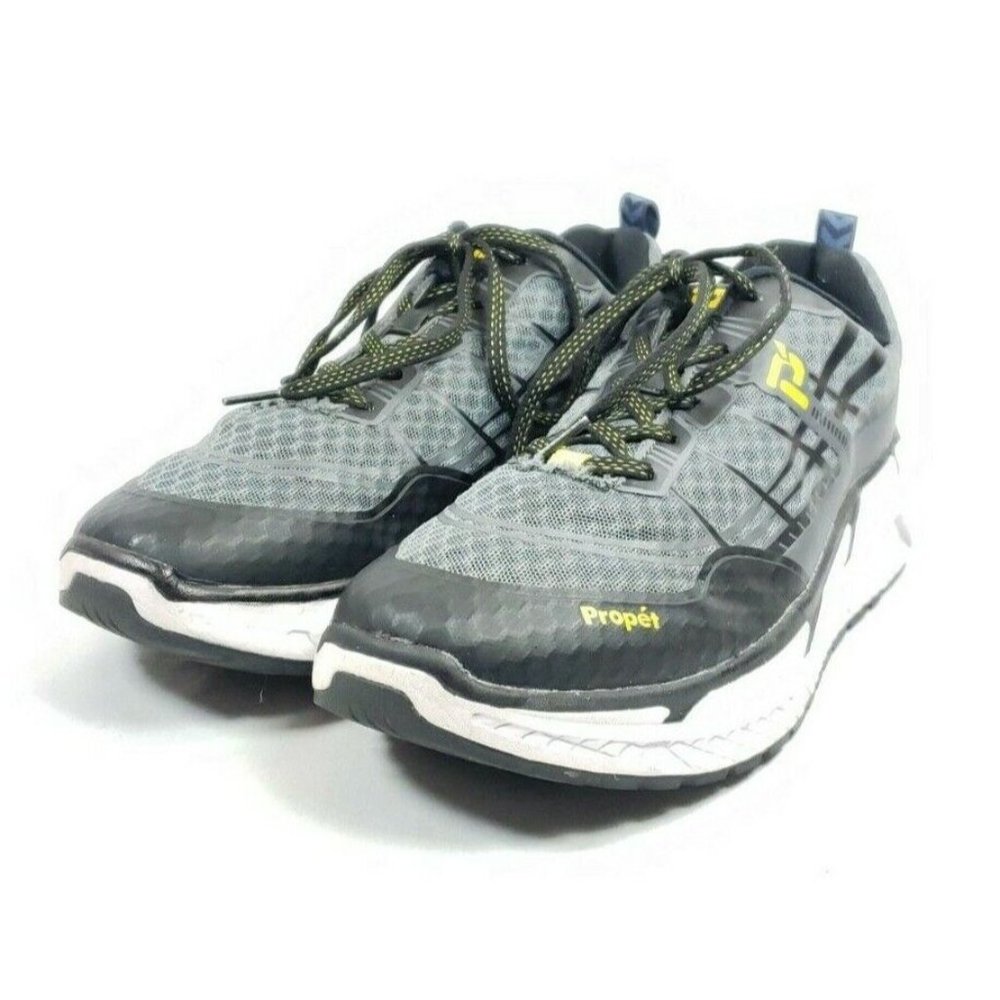 Propet Athletic Shoes Men's Size 10.5 Black Gray Mesh Uppers Lightweight